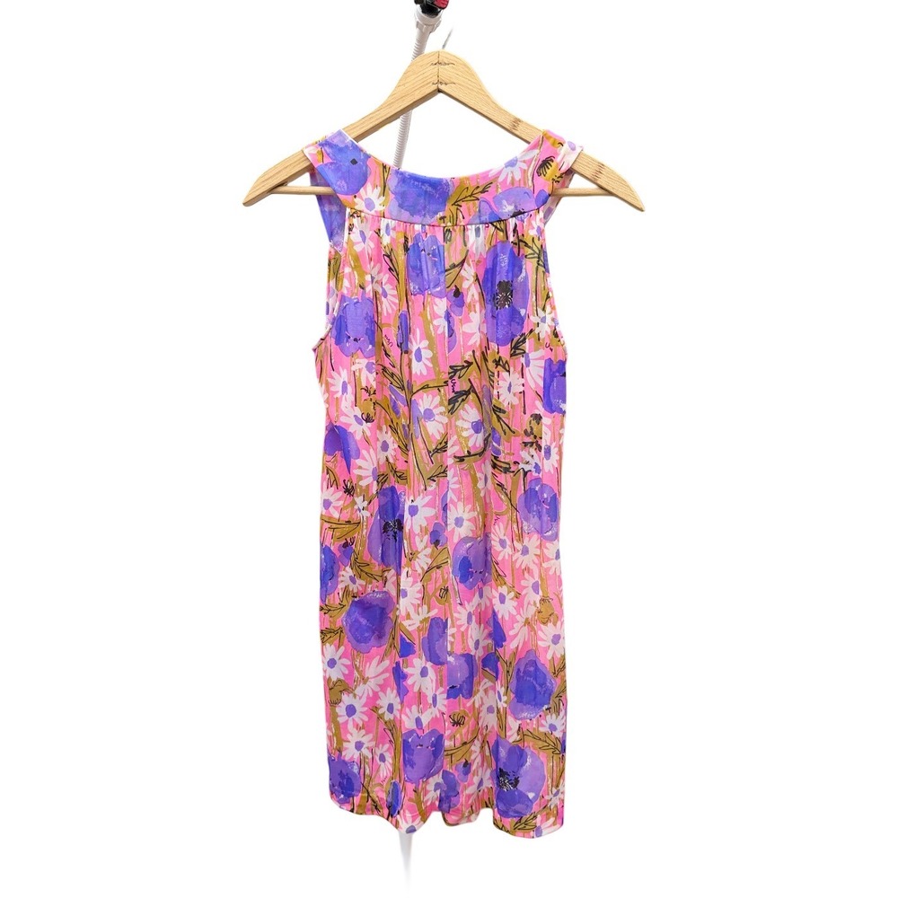 Vintage 60s Vera Formfit Rogers Pink Floral Chemise Sheer Nightgown Small Loose - Picture 11 of 13